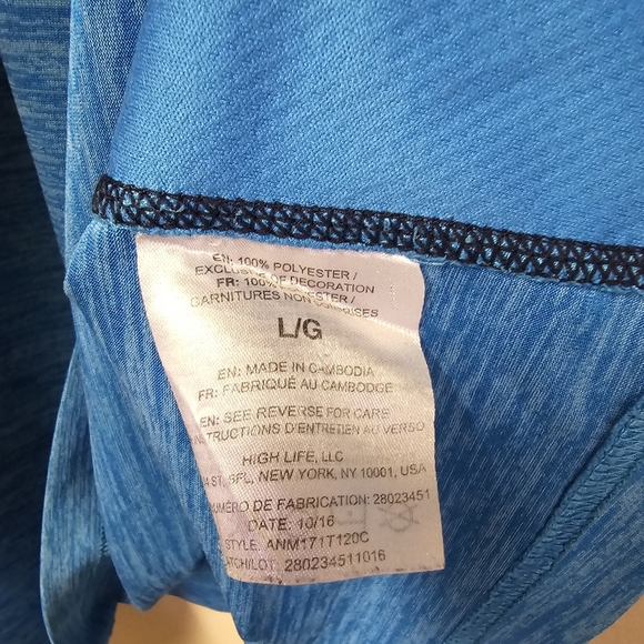 And1 T-Shirt Blue Size Large And1 Stop Sweating Me - Picture 10 of 10